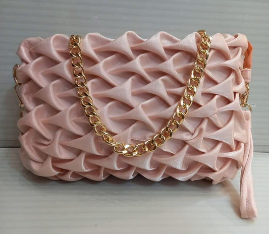Luxe Twist Satin Clutch Bag